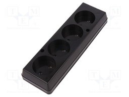 Connector: AC supply; splitter; Layout: 2P; Type: round; black; 16A