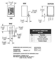 Converter: DC/DC; 4.95W; Uin: 7÷36V; Uout: 3.3VDC; Iout: 1.5A; SIP