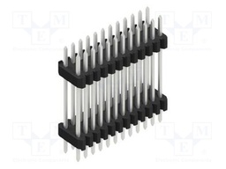 Connector: pin strips; pin header; male; PIN: 24; 1.27mm; THT; 2x12