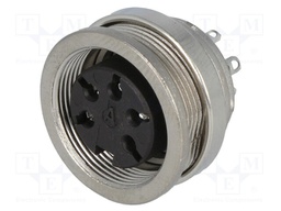 Connector: M16; female; for panel mounting,rear side nut; IP40