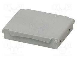Cover; grey; UL94V-0; BC 35,6; polycarbonate; snap-fastener; Z: 8mm