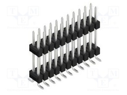 Connector: pin strips; pin header; male; PIN: 22; 2.54mm; SMT; 2x11