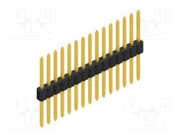 Connector: pin strips; pin header; male; PIN: 15; 1.27mm; THT; 1x15