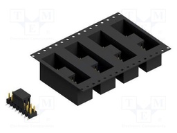 Connector: pin strips; pin header; male; PIN: 16; 2.54mm; SMT; 2x8