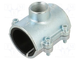 Splice terminal: fixing clamp; two-part,with side outlet; 10bar