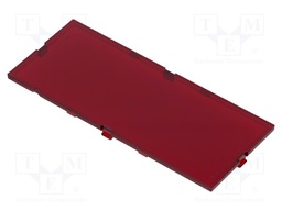 Front panel; without frame,with holder; semi-transparent red