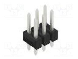 Connector: pin strips; pin header; male; PIN: 6; 2.54mm; THT; 2x3