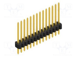 Connector: pin strips; pin header; male; PIN: 14; 1.27mm; THT; 1x14