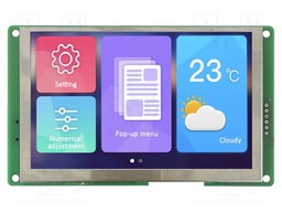 Display: TFT; 4.3"; 480x272; Illumin: LED; 16MBFLASH; RGB; 300cd/m2