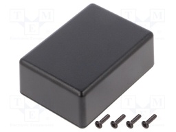 Enclosure: multipurpose; X: 50mm; Y: 70mm; Z: 27.5mm; TW; ABS; black