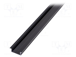 Profiles for LED modules; recessed; black; L: 2m; aluminium