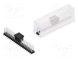 Connector: pin strips; pin header; male; PIN: 40; 2mm; SMT; 2x20