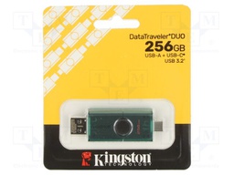 Pendrive; USB 3.2 Gen 1; 256GB; green; USB A plug,USB C plug