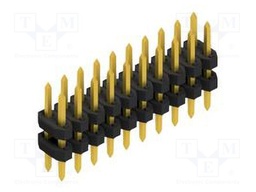 Connector: pin strips; pin header; male; PIN: 20; 2mm; THT; 2x10