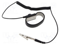 Wristband; ESD; Features: metal; black; 4mm