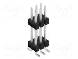 Connector: pin strips; pin header; male; PIN: 6; 2.54mm; SMT; 2x3