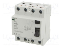 RCBO breaker; Inom: 80A; Ires: 300mA; Poles: 4; 400VAC; IP20; RCCB
