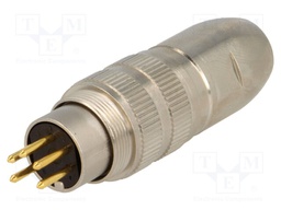 Connector: M16; male; for cable; IP68; plug; soldering; 250V; PIN: 5