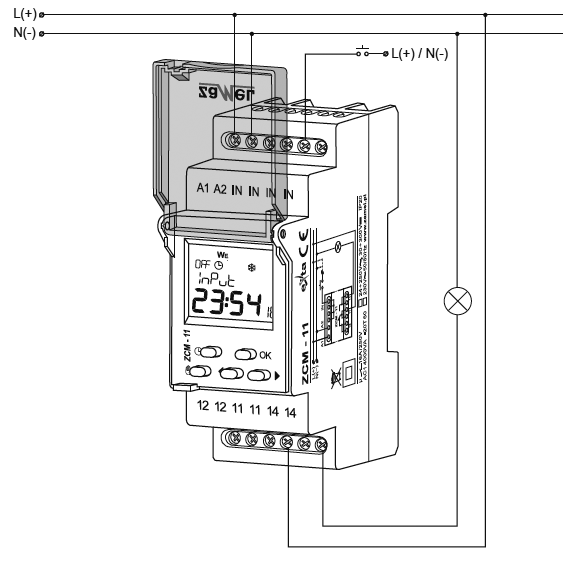 Programmable time switch; Range: 1 year; SPDT; 24÷250VAC; DIN