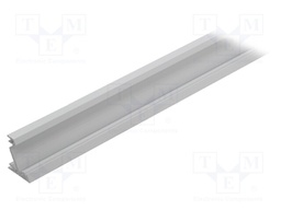 Profiles for LED modules; angular; white; L: 1m; aluminium; 30/60°