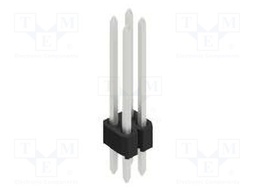 Connector: pin strips; pin header; male; PIN: 4; 1.27mm; THT; 2x2