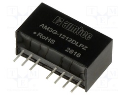 Converter: DC/DC; 3W; Uin: 9÷18V; Uout: 12VDC; Uout2: -12VDC; SIP8