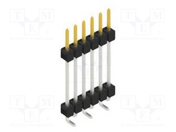 Connector: pin strips; pin header; male; PIN: 6; 2.54mm; SMT; 1x6