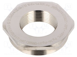 Reduction of threads for glands; Int.thread: PG21; brass; nickel