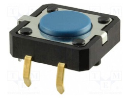 Microswitch TACT; SPST-NO; Pos: 2; 0.05A/24VDC; THT; none; 1.27N