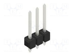 Connector: pin strips; pin header; male; PIN: 3; 2.54mm; THT; 1x3