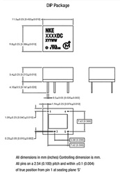 Converter: DC/DC; 1W; Uin: 2.97÷3.63V; Uout: 5VDC; Iout: 200mA; DIP