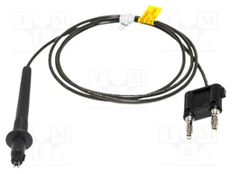 Test lead; probe tip,banana plug double 4mm; Urated: 30V; black