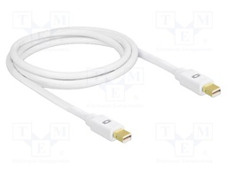 Cable; mini DisplayPort plug,both sides; DisplayPort 1.2; white