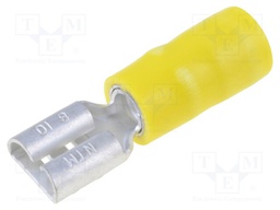 Terminal: flat; 6.3mm; 0.8mm; female; 3.5mm2; crimped; for cable