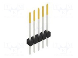 Connector: pin strips; pin header; male; PIN: 5; 2.54mm; THT; 1x5