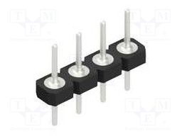 Connector: pin strips; pin header; male; PIN: 4; 2.54mm; THT; 1x4