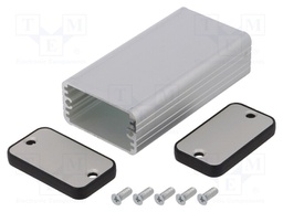 Enclosure: with panel; 1455; X: 45mm; Y: 25mm; Z: 80mm; aluminium