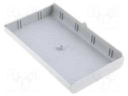 Enclosure: enclosure base; X: 70mm; Y: 123mm; Z: 14.5mm; ABS; grey