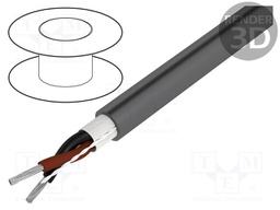 Wire; stranded; Cu; Xtra Guard® 1; 2x22AWG; unshielded; dark grey