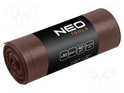 Trash bags; brown; 200l; 10pcs.