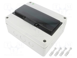Enclosure: for modular components; IP65; light grey; ABS + PC