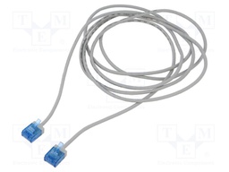 Patch cord; U/UTP; 6a; stranded; Cu; LSZH; grey; 2m; 32AWG; -20÷75°C
