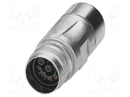 Connector: M17; plug; ST; PIN: 17; 48V; 3.6A; shielded; IP67; crimped