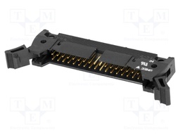 Socket; IDC; male; PIN: 34; angled 90°; THT; gold-plated; 2.54mm