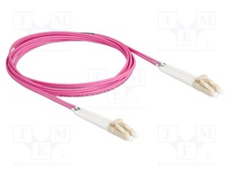 Fiber patch cord; OM4; LC/PC,both sides; 2m; 50/125um; LSZH; beige