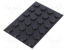 Self-adhesive foot; H: 5mm; black; polyurethane; Dim: Ø20mm