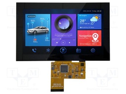 Display: TFT; 7"; 1024x600; Illumin: LED; 16MBFLASH; RGB; 250cd/m2