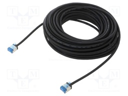 Patch cord; U/FTP; 6a; stranded; Cu; LSZH; black; 15m; 32AWG