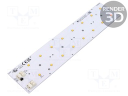 LED strip; W: 49.5mm; L: 223mm; No.of diodes: 16; CRImin: 70; 4660lm