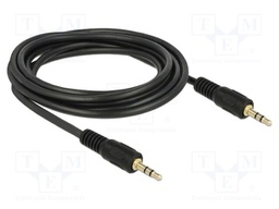 Cable; Jack 3.5mm plug,both sides; 2.5m; black